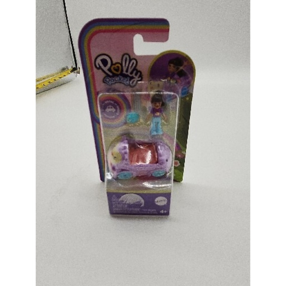Polly Pocket HEDGEHOG mini car with doll and pet NEW